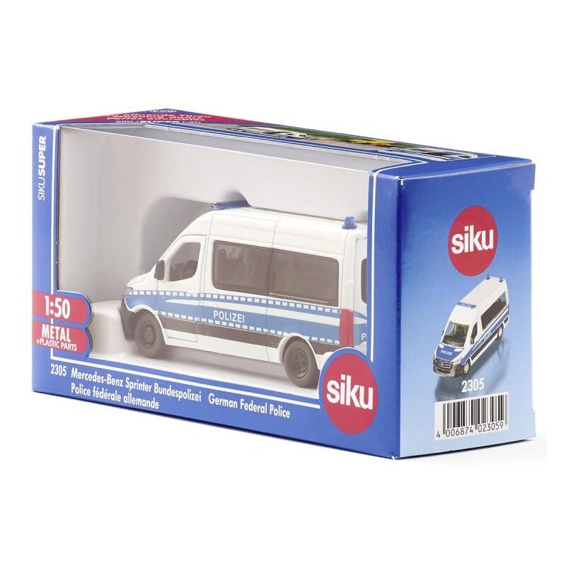 Samochód SIKU Super Mercedes Benz Sprinter Niemiecka policja S2305