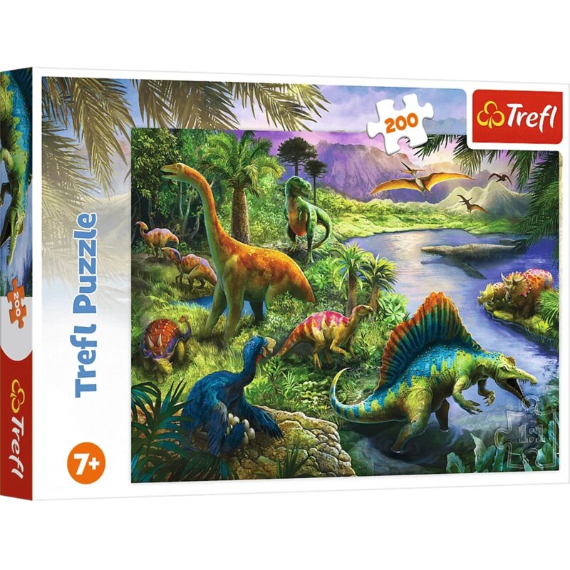 Puzzle TREFL Drapieżne dinozaury 13281 (200 elementów)