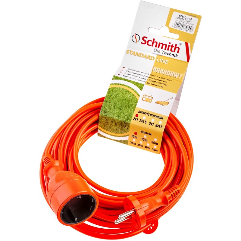 Przedłużacz SCHMITH SPSLO-1-10 10 m Pomarańczowy