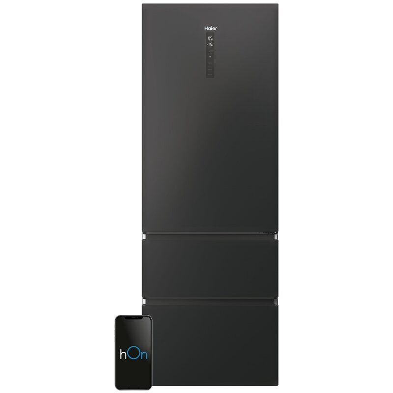 Lodówka HAIER 3D 70 Series 7 HTW7720ENPT No frost 200.6 cm Czarna