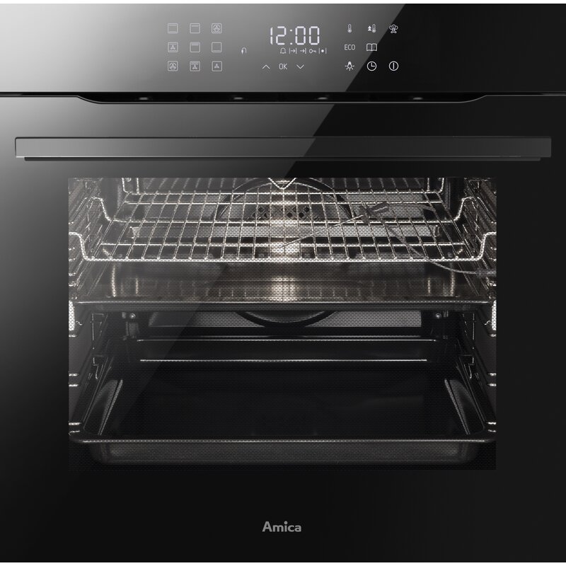 Piekarnik AMICA ED97696BA+ X-TYPE Steam Elektryczny parowy Czarny A+ Funkcja Pizza, Termosonda