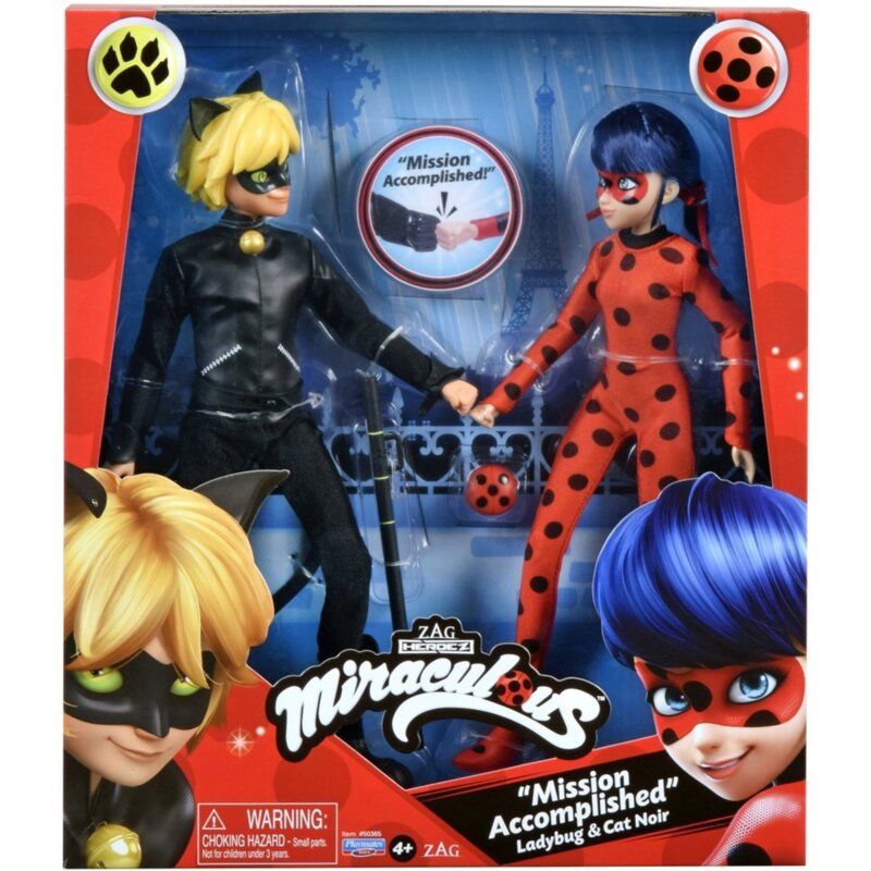 Zestaw figurek PLAYMATES TOYS Miraculous Biedronka i Czarny Kot 50365