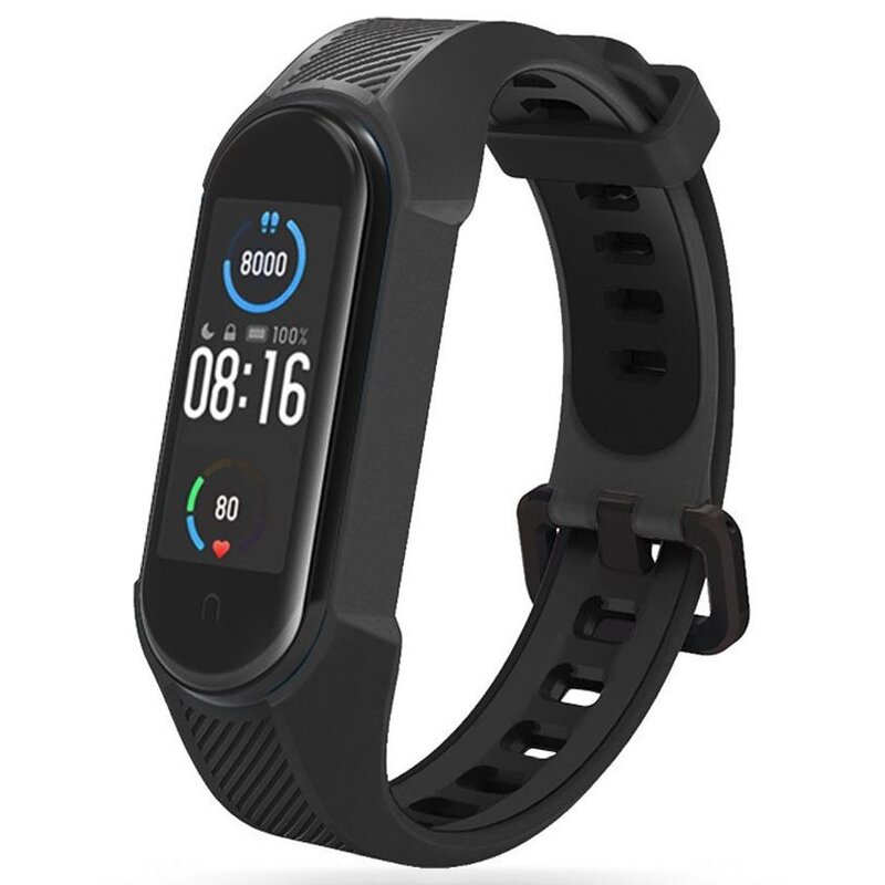 Pasek TECH-PROTECT Armour do Xiaomi Mi Smart Band 5/6/7/NFC (szerokość paska 15 mm) Czarny