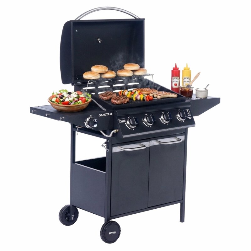 Grill ogrodowy gazowy ACTIVA Dakota III 4+1 19784GD 12.8 kW (4 x 3.2 kW + 3.2 kW) 64 x 40 cm