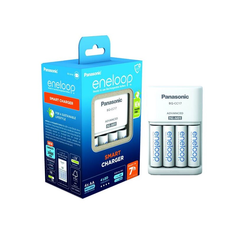 ŁADOWARKA PANASONIC SMART + 4x AA ENELOOP 2000 mAh