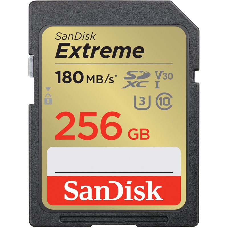 Karta pamięci SANDISK SDXC Extreme 256GB 180MB/s C10 V30 UHS-I U3 SDSDXVV-256G-GNCIN