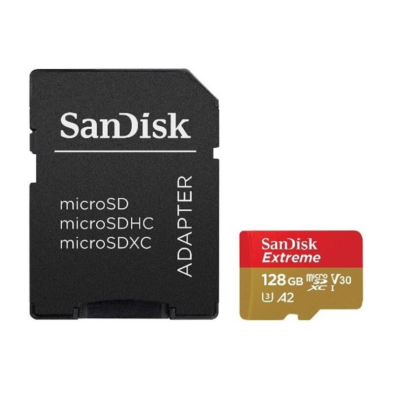 Karta pamięci SANDISK Extreme microSDXC 128 GB 190/90 MB/s A2 C10 V30 UHS-I U3