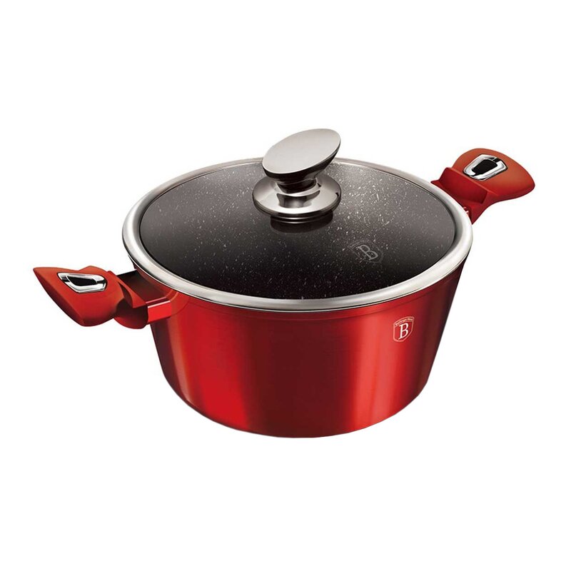 Garnek BERLINGER HAUS Burgundy Metallic Line BH-6192 8L