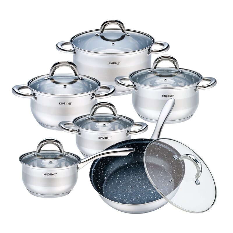 Zestaw garnków KINGHOFF KH-1098 (12 elementów)