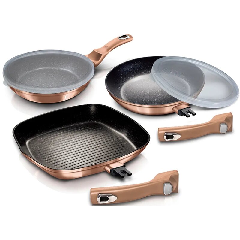 Zestaw patelni BERLINGER HAUS Rose Gold Edition BH-7038 (7 elementów)