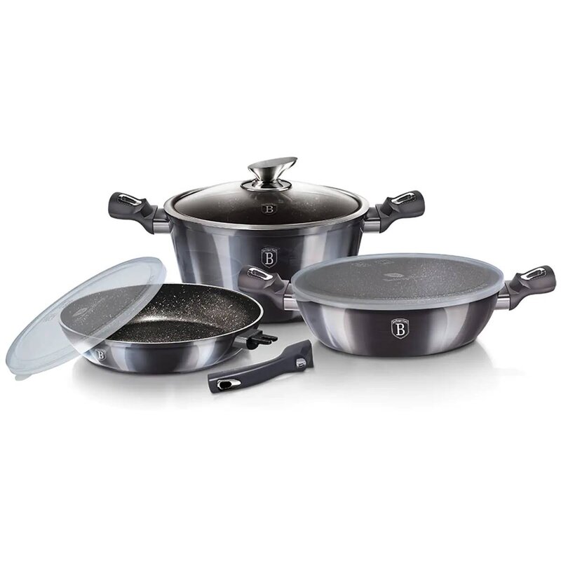 Zestaw garnków BERLINGER HAUS Carbon Pro Collection BH-7052 (7 elementów)