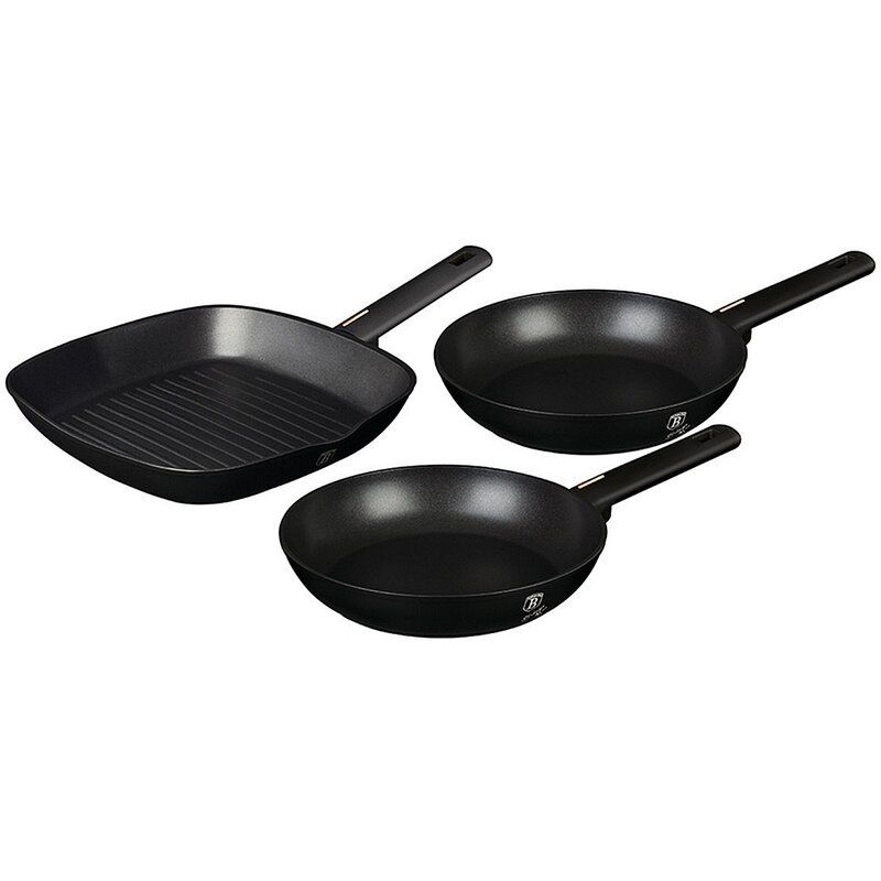 Zestaw patelni BERLINGER HAUS Monaco Titan Collection BH-7096 (3 elementy)