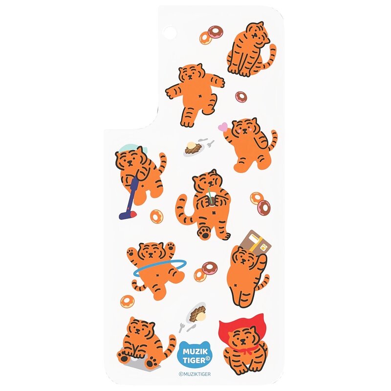 Panel SAMSUNG do etui Frame Cover do Galaxy S22 Muzik Tiger Biały