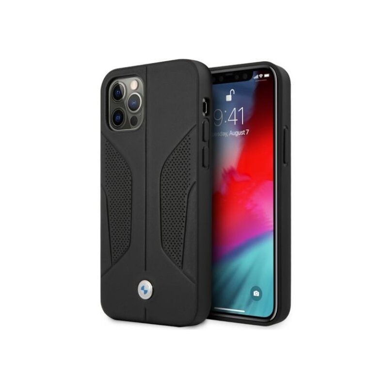 Etui BMW Perforate Sides do Apple iPhone 12/12 Pro Czarny
