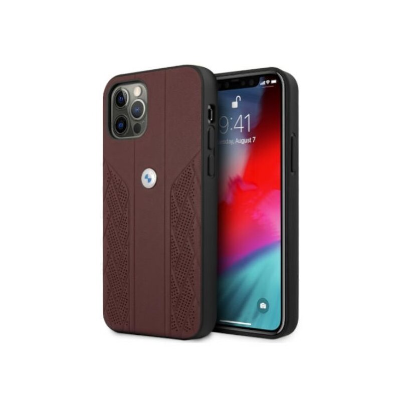 Etui BMW Curve Perforate do Apple iPhone 12/12 Pro Czerwony