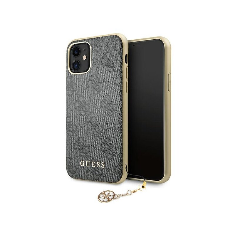 Etui GUESS 4G Charms do Apple iPhone 11 Szary