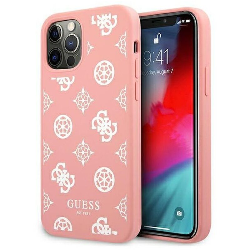 Etui GUESS Peony Collection iPhone 12 Pro Max Różowy