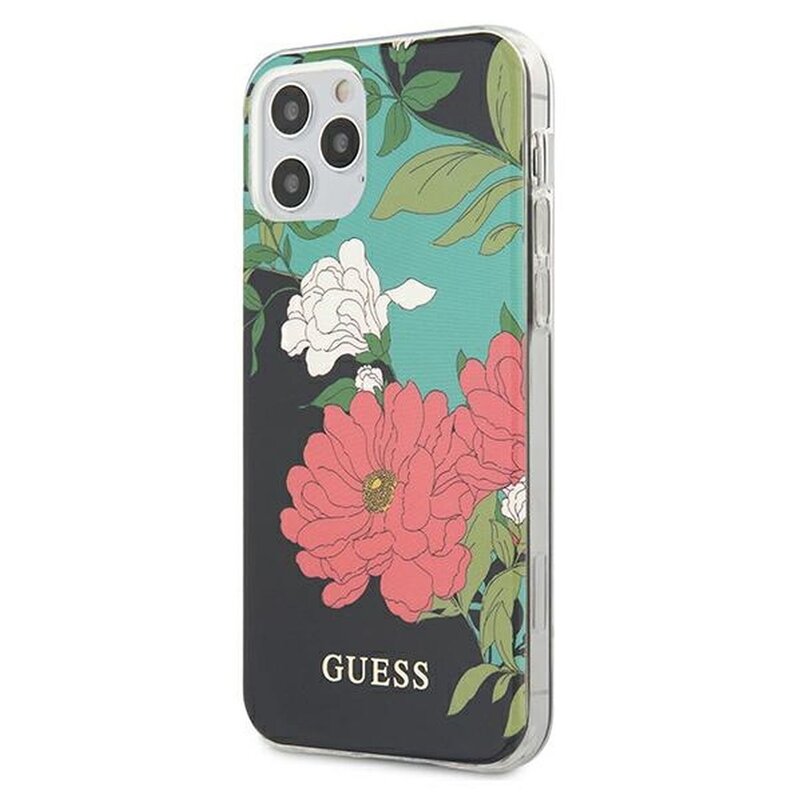 Etui GUESS Flower Collection do Apple iPhone 12 Pro Max Czarny