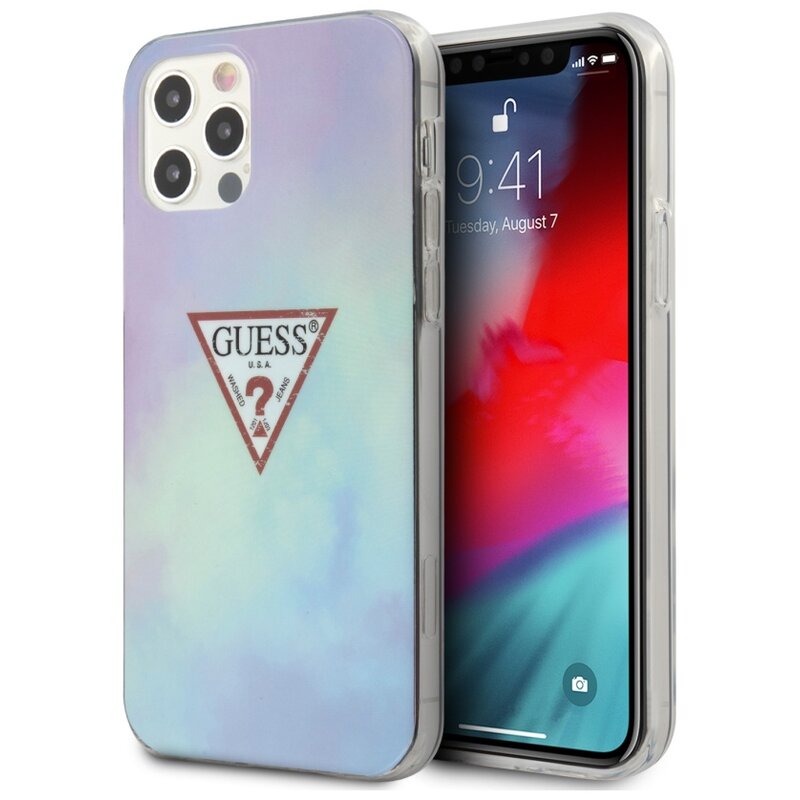 Etui GUESS Tie & Die Collection do Apple iPhone 12 Pro Max Niebieski