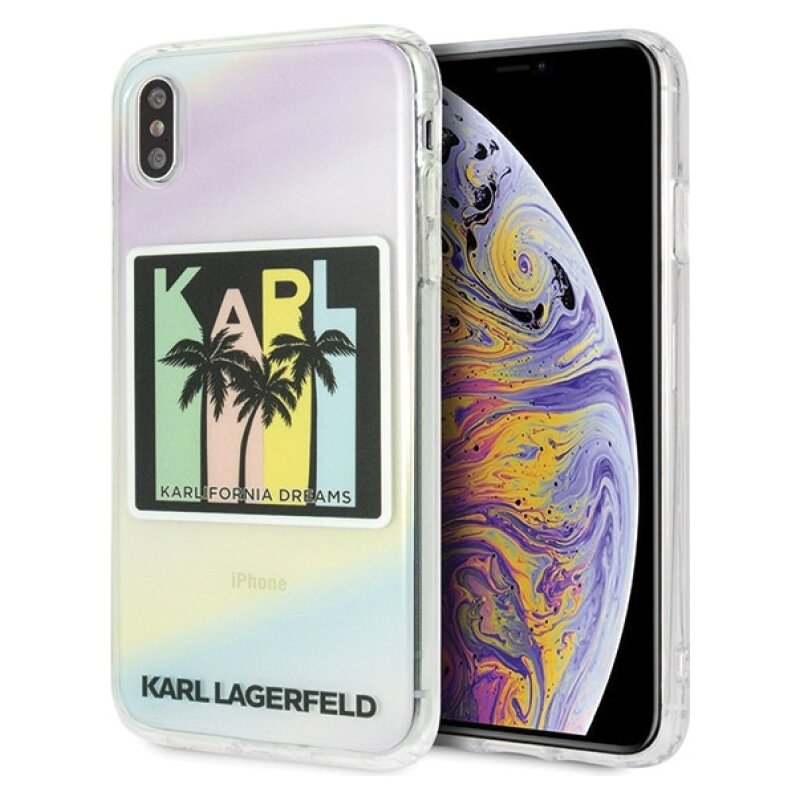 Etui KARL LAGERFELD Kalifornia Dreams do Apple iPhone Xs Max Wielokolorowy