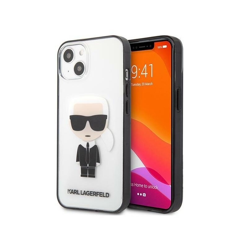 Etui KARL LAGERFELD Ikonik Karl do Apple iPhone 13 Mini Przezroczysty