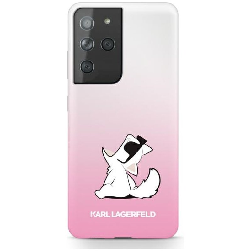 Etui KARL LAGERFELD Choupette Fun do Samsung Galaxy S21 Ultra Różowy