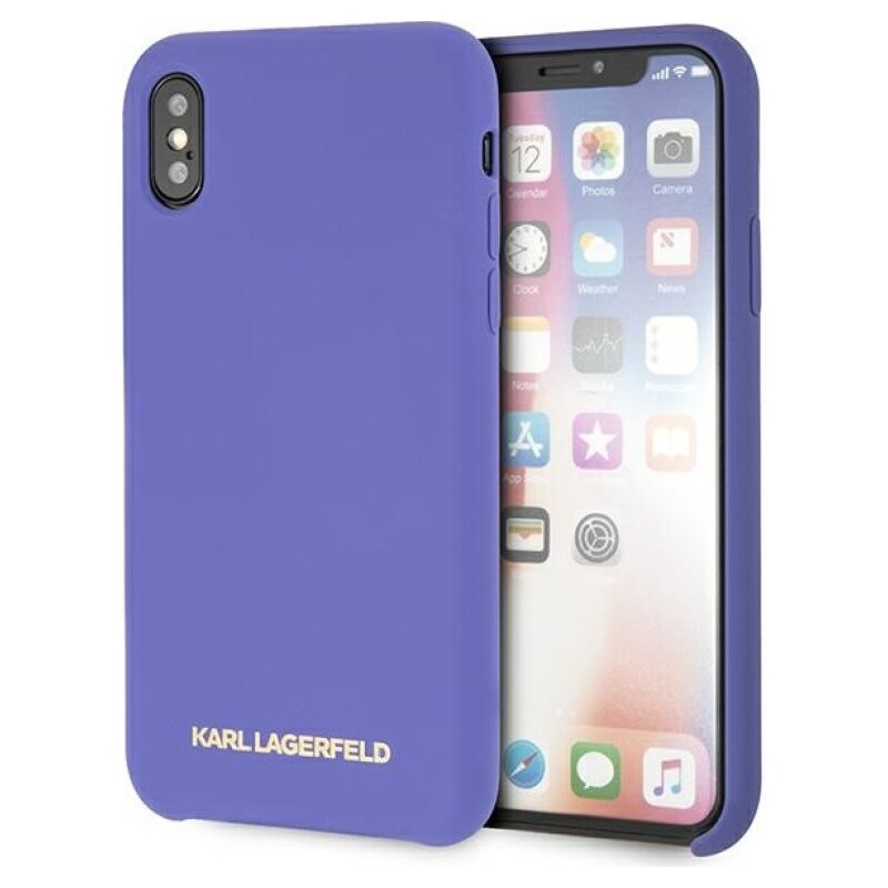 Etui KARL LAGERFELD Silicone do Apple iPhone X/Xs Fioletowy