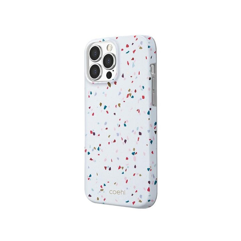 Etui UNIQ Coehl Terrazzo do Apple iPhone 13/13 Pro Biały