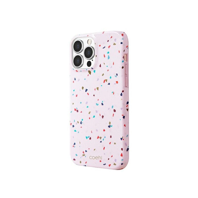 Etui UNIQ Coehl Terrazzo do Apple iPhone 13 Pro Max Różowy