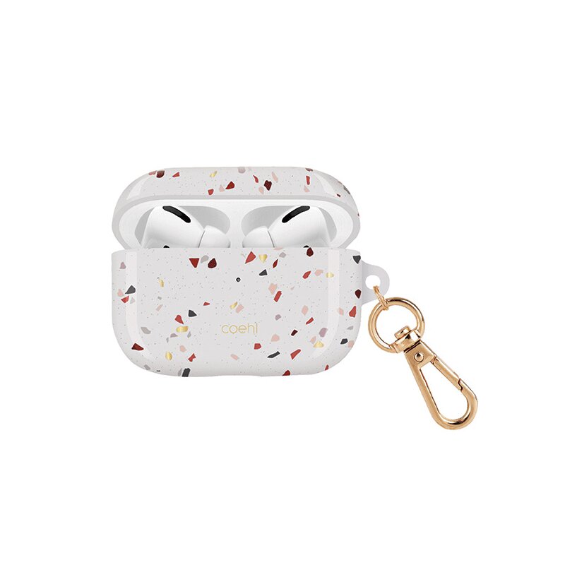 UNIQ Coehl Terrazzo do Apple AirPods Pro Biały Wzór