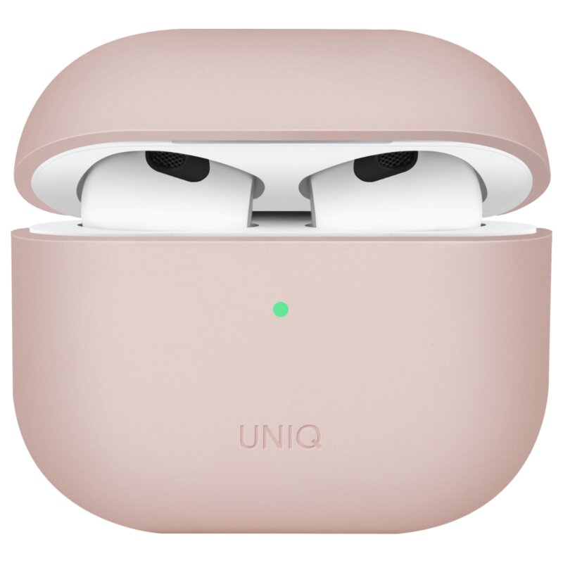 Etui na słuchawki UNIQ Lino do Apple AirPods 3 Różowy