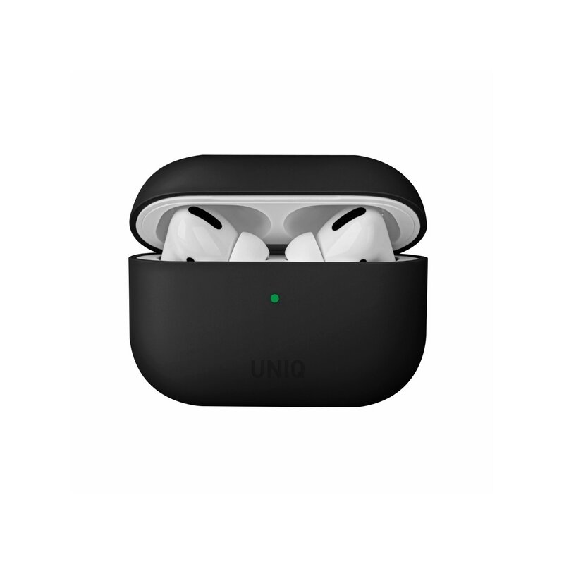 Etui na słuchawki UNIQ Lino do Apple AirPods Pro Czarny