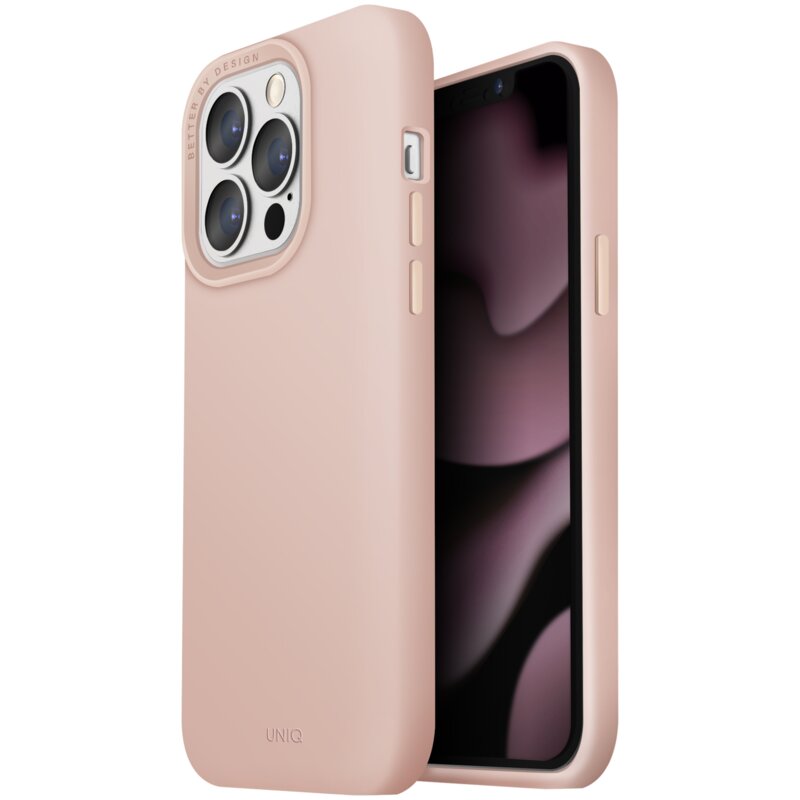 Etui UNIQ Lino Hue do Apple iPhone 13 Pro Różowy
