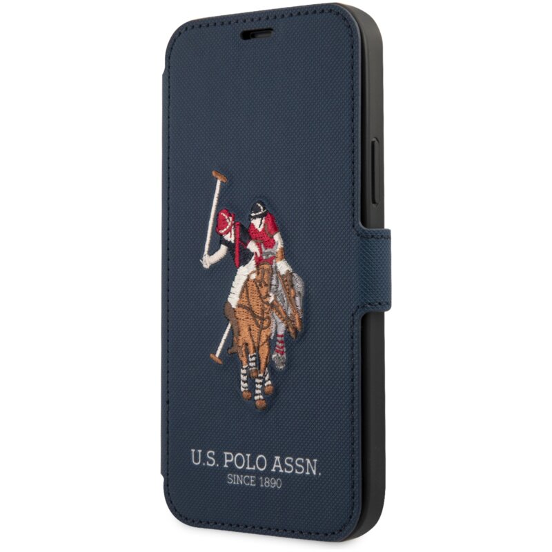 Etui US POLO ASSN Polo Book Embroidery Collection do Apple iPhone 12 Pro Max Granatowy