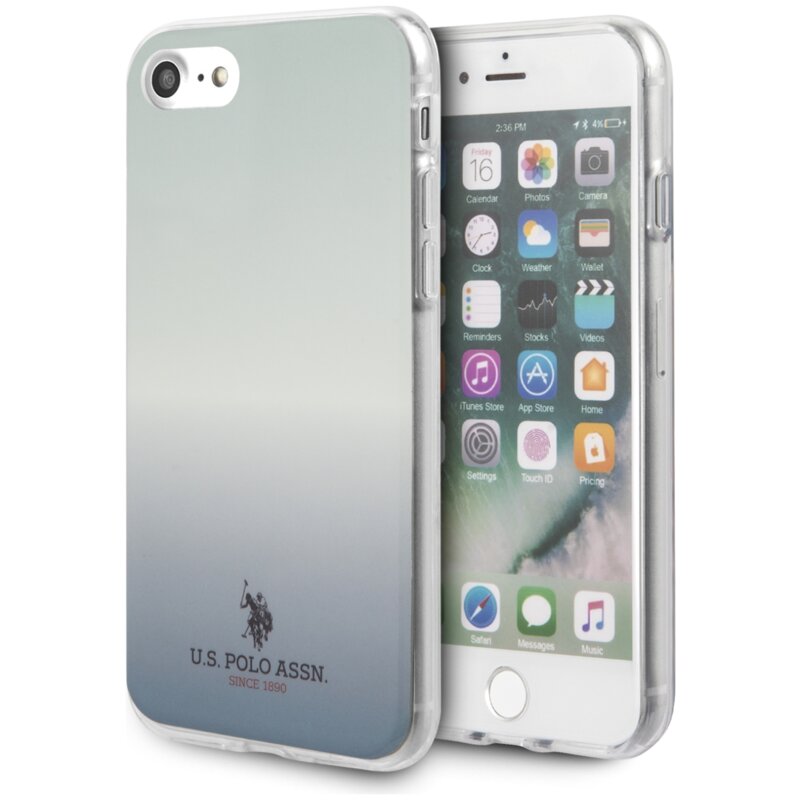 Etui US POLO ASSN Gradient Pattern Collection do Apple iPhone 7/8/SE 2020/2022 Niebieski