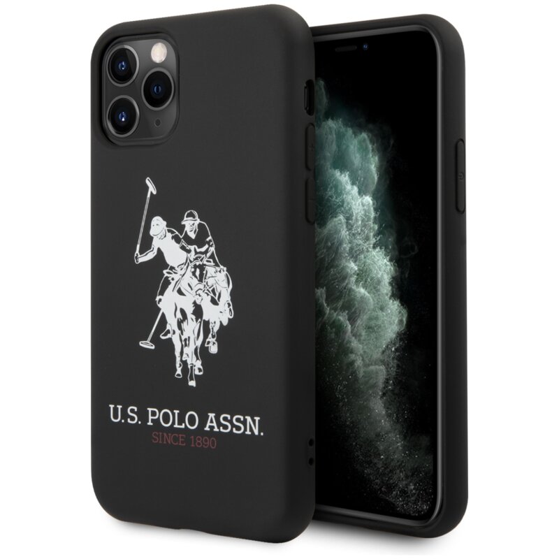 Etui US POLO ASSN Silicone Collection do Apple iPhone 11 Pro Max Czarny