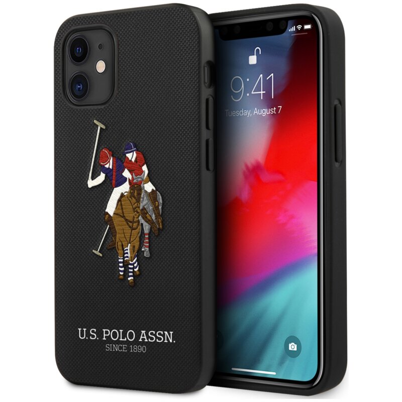 Etui US POLO ASSN Polo Embroidery Collection do Apple iPhone 12 Mini Czarny