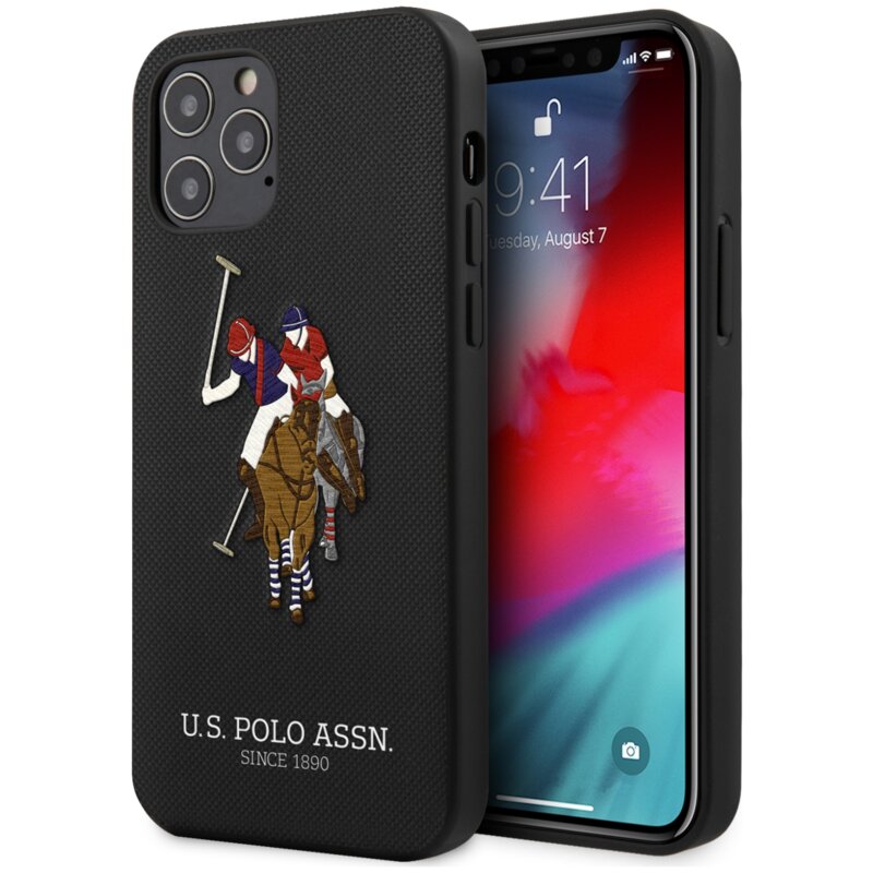 Etui US POLO ASSN Polo Embroidery Collection do Apple iPhone 12 Pro Max Czarny