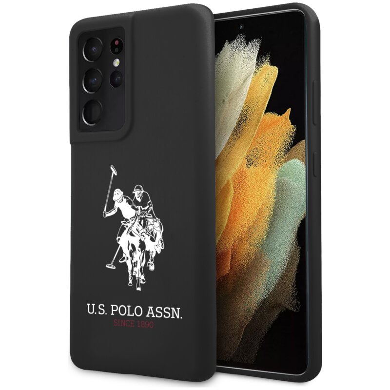Etui US POLO ASSN Silicone Logo do Samsung Galaxy S21 Ultra Czarny
