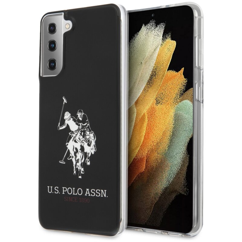 Etui US POLO ASSN Shiny Big Logo do Samsung Galaxy S21+ Czarny