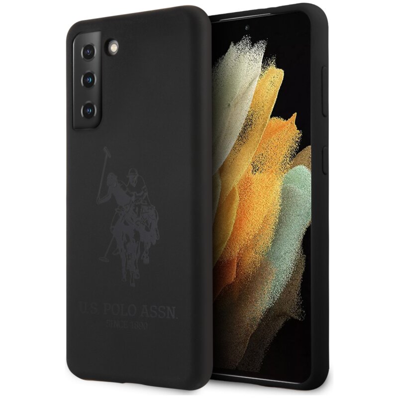 Etui US POLO ASSN Silicone On Tone do Samsung Galaxy S21+ Czarny