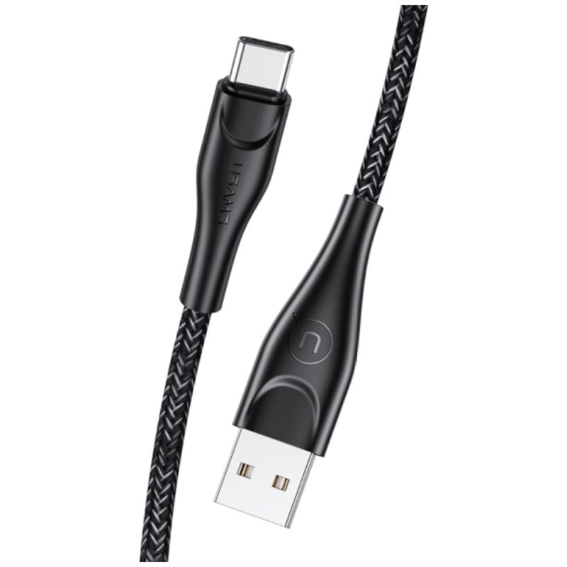 Kabel pleciony USB - USB-C USAMS U41 1 m Czarny