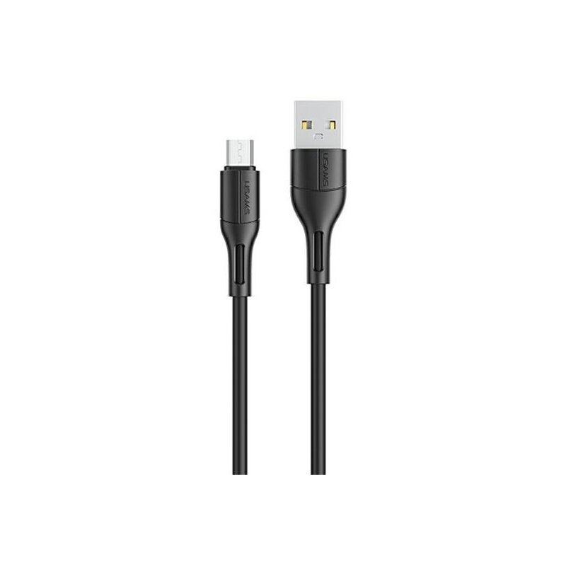 USAMS Kabel U68 microUSB 2A Fast Charge 1m czarny SJ502USB01