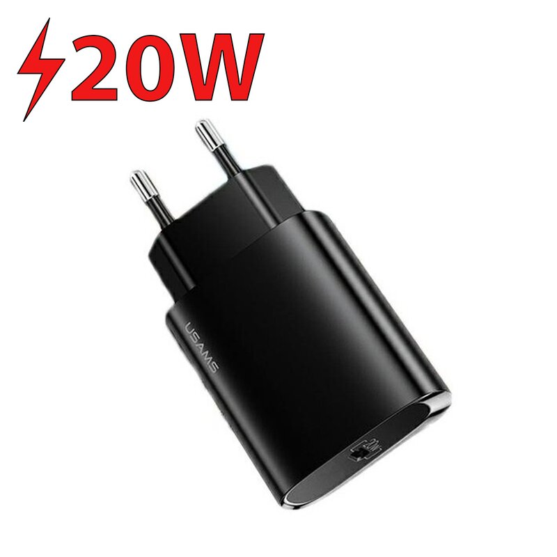 Ładowarka sieciowa USAMS T39 20W Czarny ładowarka do telefonu USB-C