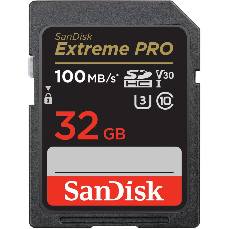 Sandisk 32GB SDHC Extreme PRO 100MB/s A2 C10 V30 UHS-I U3