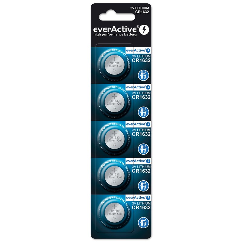 everActive Baterie litowe mini CR1632 blister 5 sztuk