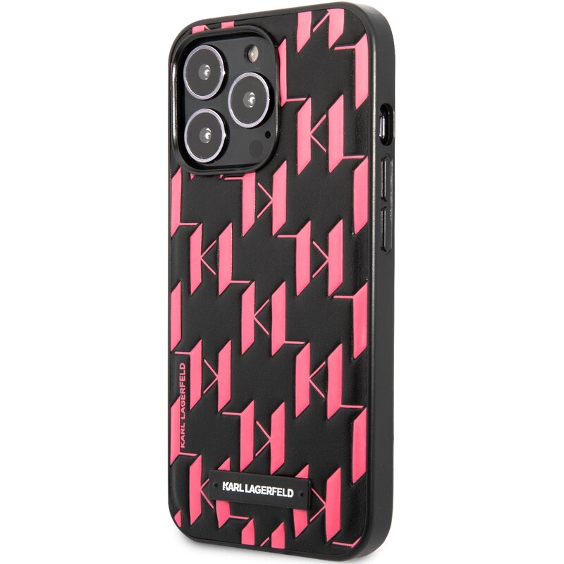 Etui KARL LAGERFELD Monogram Plaque do Apple iPhone 13 Pro Max Różowy