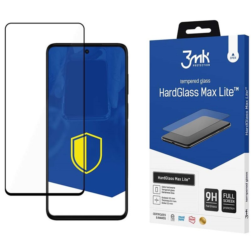 Szkło hartowane 3MK HardGlass Max Lite do Motorola Moto G42 Czarny