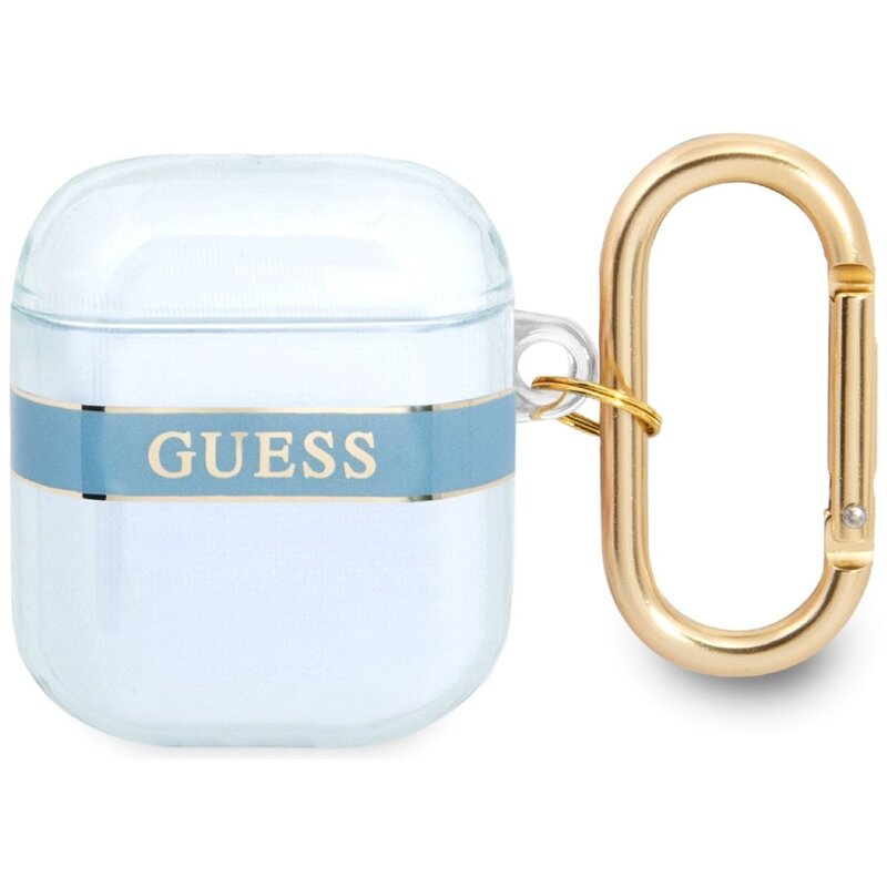 Etui na słuchawki GUESS Strap Collection do Apple AirPods Niebieski