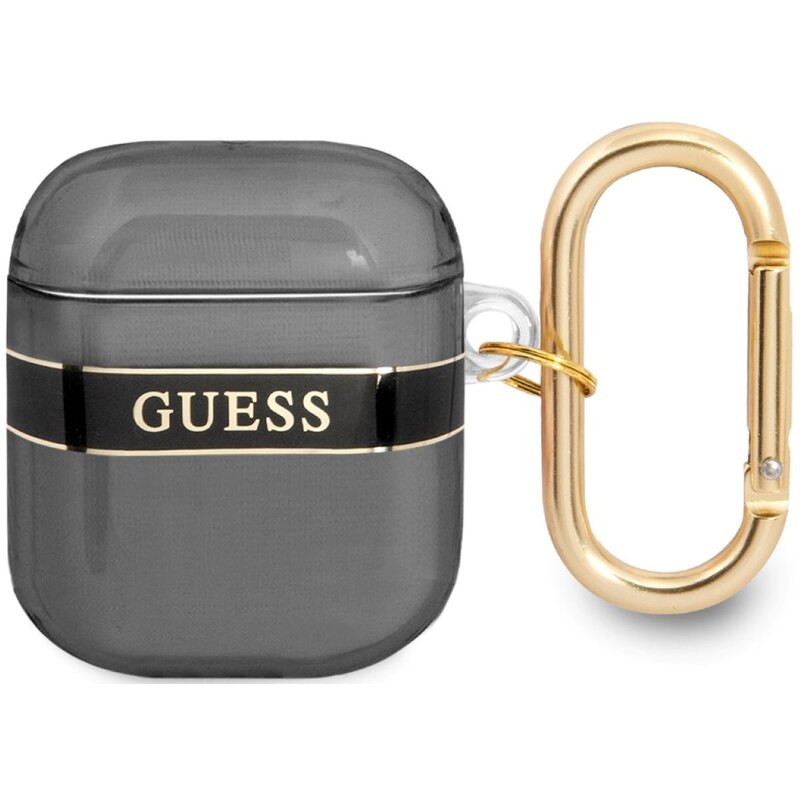 Etui na słuchawki GUESS Strap Collection do Apple AirPods Czarny
